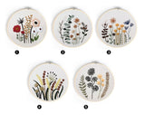 Embroidery Kit For Beginner | Modern Embroidery Kit with Pattern | Flowers Embroidery Full Kit with Needlepoint Hoop| DIY Craft Kit