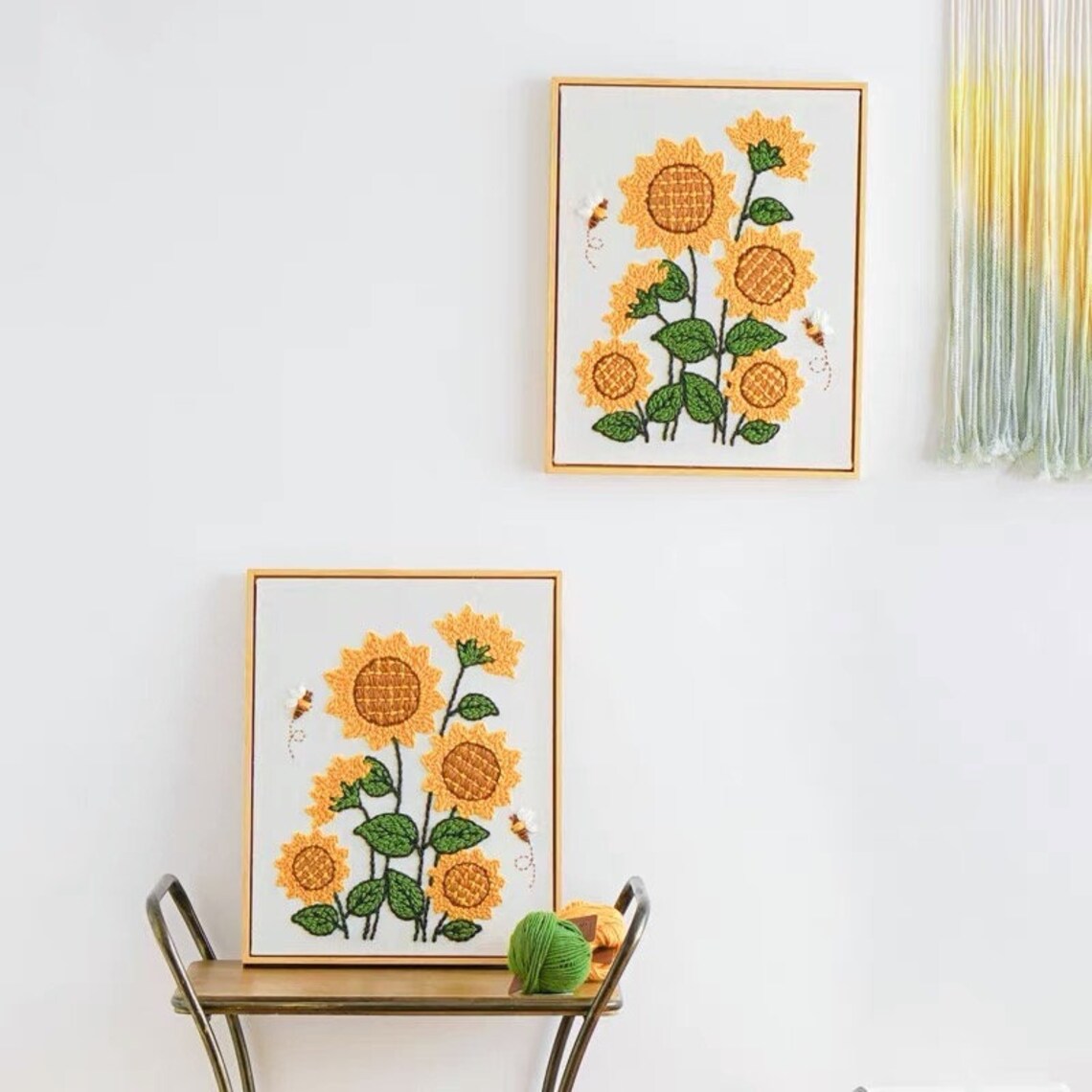 DIY Sunflower Cross Stitch Needlework Tools Punch Needle Embroidery Kit For  Beginners Magic Tufting Sewing Crafts Set Home Decor