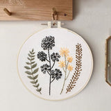Embroidery Kit For Beginner | Modern Embroidery Kit with Pattern | Flowers Embroidery Full Kit with Needlepoint Hoop| DIY Craft Kit