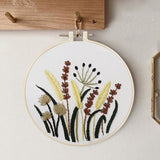 Embroidery Kit For Beginner | Modern Embroidery Kit with Pattern | Flowers Embroidery Full Kit with Needlepoint Hoop| DIY Craft Kit