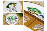 Embroidery Kit For Beginner | Modern Embroidery Kit with Pattern | Flowers Embroidery Full Kit with Needlepoint Hoop| DIY Craft Kit Plants