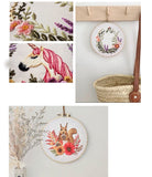 Embroidery Kit For Beginner| Modern Embroidery Kit with Pattern| Flowers Embroidery Full Kit with Needlepoint Hoop| DIY Craft Kit| Squirrel