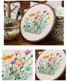 Embroidery Kit For Beginner| Modern Embroidery Kit with Pattern| Embroidery Hoop Plants |Flower Craft Materials Included | Full DIY KIT P4