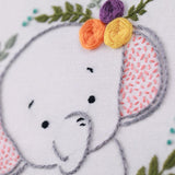 Embroidery Kit For Beginner| Modern Embroidery Kit with Pattern| Animal | Elephant Embroidery Full Kit with Needlepoint Hoop| DIY Craft Kit