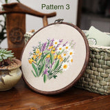 Embroidery Kit For Beginner| Modern Embroidery Kit with Pattern| Embroidery Hoop Plants |Flower Craft Materials Included | Full DIY KIT P4