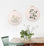 Embroidery Kit For Beginner | Modern Embroidery Kit with Pattern | Flowers Embroidery Full Kit with Needlepoint Hoop| DIY Craft Kit Flowers