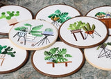 Embroidery Kit For Beginner | Modern Embroidery Kit with Pattern | Flowers Embroidery Full Kit with Needlepoint Hoop| DIY Craft Kit Plants