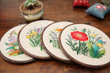 Embroidery Kit For Beginner| Modern Embroidery Kit with Pattern| Embroidery Hoop Plants |Flower Craft Materials Included | Full DIY KIT P4