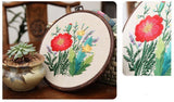 Embroidery Kit For Beginner| Modern Embroidery Kit with Pattern| Embroidery Hoop Plants |Flower Craft Materials Included | Full DIY KIT P4