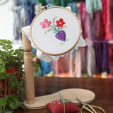 Embroidery Kit For Beginner| Modern Embroidery Kit with Pattern| Flowers Plant Easy Embroidery Full Kit with Needlepoint Hoop| DIY Craft Kit