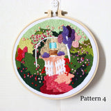 Embroidery Kit For Medium Level | Modern Embroidery Kit with Pattern| Embroidery Full Kit with Needlepoint Hoop| DIY Craft Kit Garden