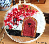 Embroidery Kit For Medium Level | Modern Embroidery Kit with Pattern| Embroidery Full Kit with Needlepoint Hoop| DIY Craft Kit Garden