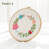Embroidery Kit For Beginner| Modern Embroidery Kit with Pattern| Flowers Embroidery Full Kit with Needlepoint Hoop| DIY Craft Kit
