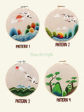 Hand Embroidery Kit with Landscape Pattern DIY Craft Kit