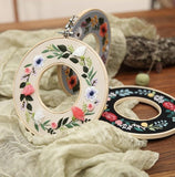 Embroidery Kit For Beginner| Modern Embroidery Kit with Pattern| Embroidery Full Kit with Needlepoint Hoop| DIY Craft Kit Double Hoops