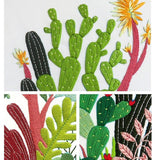 Modern Plant Embroidery Kit with Pattern With Wood Embroidery Hoop