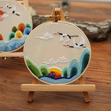 Hand Embroidery Kit with Landscape Pattern DIY Craft Kit