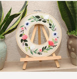 Embroidery Kit For Beginner| Modern Embroidery Kit with Pattern| Embroidery Full Kit with Needlepoint Hoop| DIY Craft Kit Double Hoops