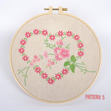 Embroidery Kit For Beginner | Modern Embroidery Kit with Pattern | Flowers Embroidery Full Kit with Needlepoint Hoop| DIY Craft Kit LOVE
