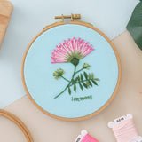 Embroidery Kit For Beginner | Modern Embroidery Kit with Pattern | Flowers Embroidery Full Kit with Needlepoint Hoop| DIY Craft Kit