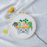 Embroidery Kit For Beginner | Modern Embroidery Kit with Pattern | Flowers Embroidery Full Kit with Needlepoint Hoop| DIY Craft Kit