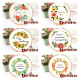Embroidery Kit For Beginner | Modern Embroidery Kit with Pattern | Flowers Embroidery Full Kit with Needlepoint Hoop| DIY Craft Kit