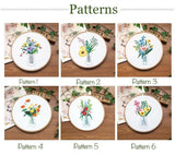 Embroidery Kit For Beginner | Modern Embroidery Kit with Pattern | Flowers Embroidery Full Kit with Needlepoint Hoop| DIY Craft Kit