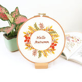 Embroidery Kit For Beginner | Modern Embroidery Kit with Pattern | Flowers Embroidery Full Kit with Needlepoint Hoop| DIY Craft Kit