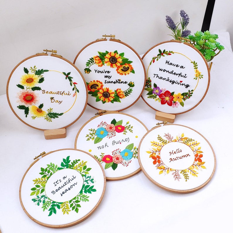 Hand Embroidery Kit with Landscape Pattern DIY Craft Kit – Chloe Art Crafts