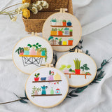 Embroidery Kit For Beginner | Modern Embroidery Kit with Pattern | Flowers Embroidery Full Kit with Needlepoint Hoop| DIY Craft Kit