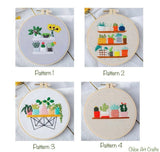 Embroidery Kit For Beginner | Modern Embroidery Kit with Pattern | Flowers Embroidery Full Kit with Needlepoint Hoop| DIY Craft Kit