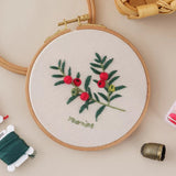 Embroidery Kit For Beginner | Modern Embroidery Kit with Pattern | Flowers Embroidery Full Kit with Needlepoint Hoop| DIY Craft Kit