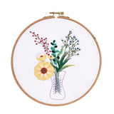 Embroidery Kit For Beginner|Modern Embroidery Kit with Pattern|Embroidery Full Kit Needlepoint Hoop|DIY Craft Kit All Materials Included