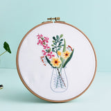 Embroidery Kit For Beginner|Modern Embroidery Kit with Pattern|Embroidery Full Kit Needlepoint Hoop|DIY Craft Kit All Materials Included