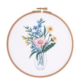 Embroidery Kit For Beginner|Modern Embroidery Kit with Pattern|Embroidery Full Kit Needlepoint Hoop|DIY Craft Kit All Materials Included
