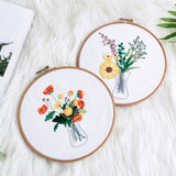 Embroidery Kit For Beginner|Modern Embroidery Kit with Pattern|Embroidery Full Kit Needlepoint Hoop|DIY Craft Kit All Materials Included