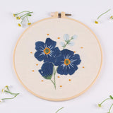 Embroidery Kit For Beginner | Modern Embroidery Kit with Pattern | Flowers Embroidery Full Kit with Needlepoint Hoop| DIY Craft Kit Flowers