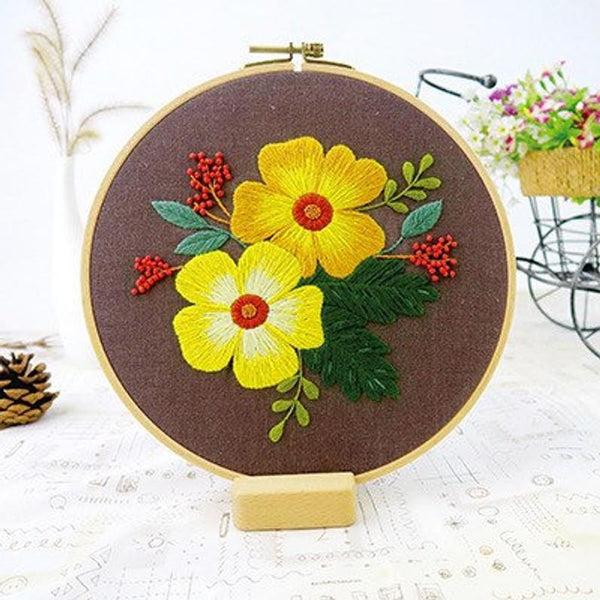 Artskills Floral Embroidery Kit I Can't Adult Today Everything Needed  Included