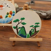 Hand Embroidery Kit with Landscape Pattern DIY Craft Kit