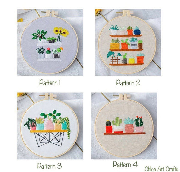 Flower Embroidery Kit for Beginner,needlepoint Kit,modern Embroidery Kit  With Pattern,hand Embroidery Kit Floral Sewing Gift 211011 