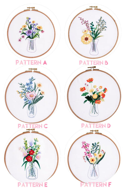 Embroidery Kit For Beginner With Trailer Bicycle Pattern – Chloe